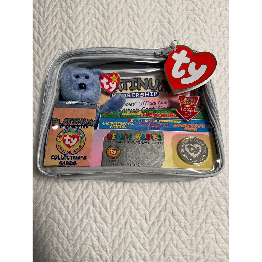 1999 TY Beanie Babies Official Club Platinum Edition II Membership Kit Complete